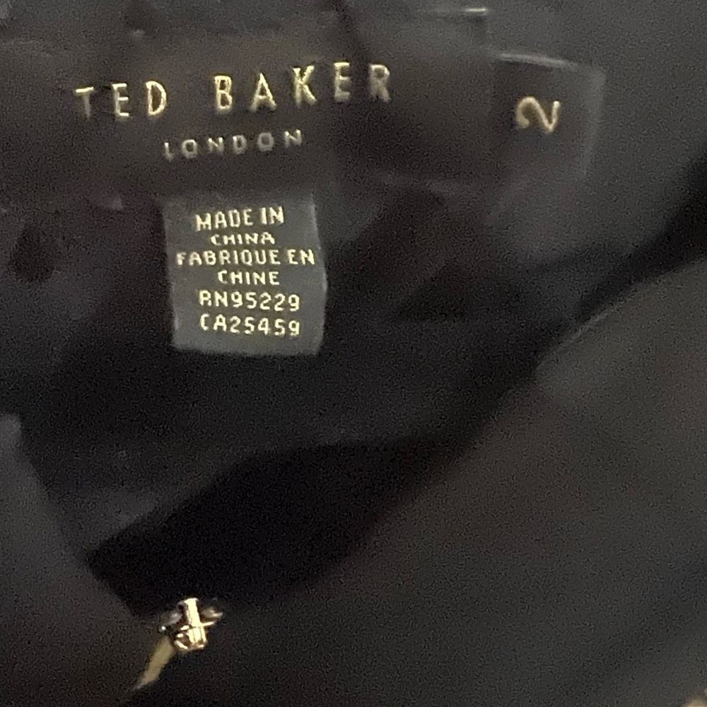 Ted baker black peplum Fearnid full zip dress - Picture 5 of 7